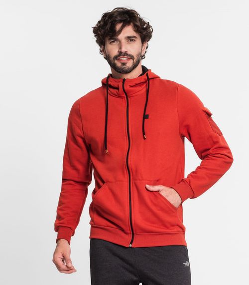 Jaqueta Masculina Com Capuz Diametro Marrom