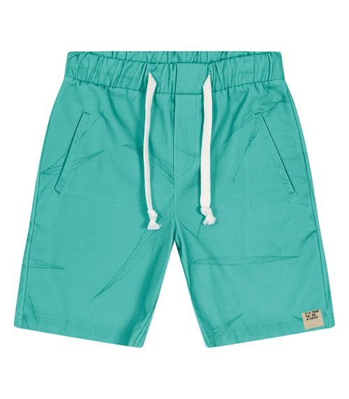 Bermuda Infantil Em Sarja Twill Trick Nick Verde