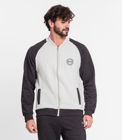 Jaqueta Masculina Moletom Diametro Cinza