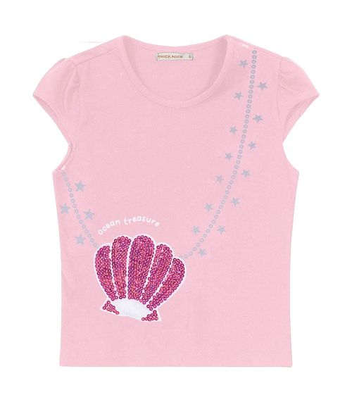 Blusa Infantil Feminina Em Cotton Leve Trick Nick Rosa