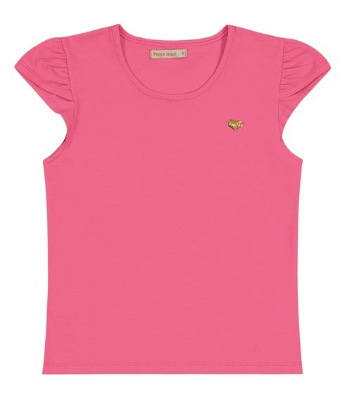 Blusa Infantil Feminina Cotton Leve Trick Nick Rosa