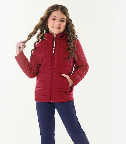 Jaqueta Puffer Infantil Trick Nick Vermelho