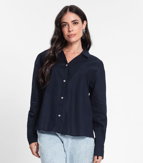 Camisa Feminina Manga Longa Endless Azul