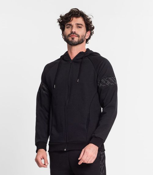 Jaqueta Com Capuz Masculina Diametro Preto