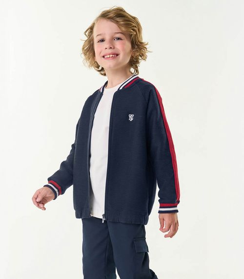 Jaqueta Bomber Infantil Masculina Trick Nick Azul