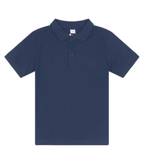 Polo Infantil Masculina Em Cotton Trick Nick Azul