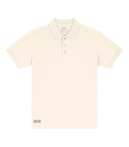 Camisa Polo Infantil Masculina Trick Nick Bege