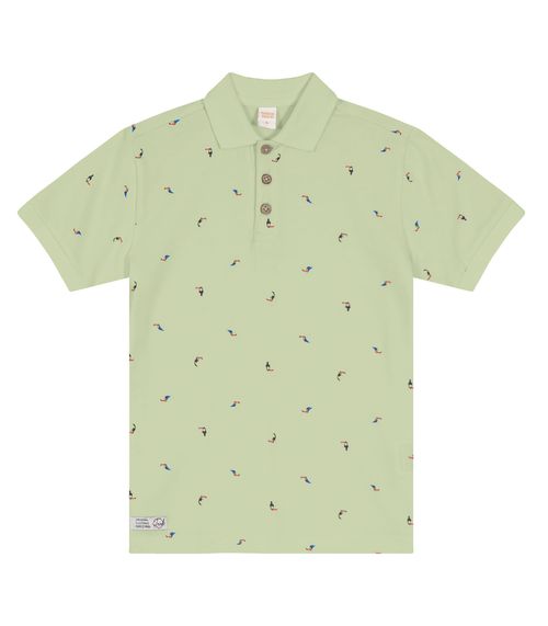 Camisa Polo Infantil Em Cotton Trick Nick Verde