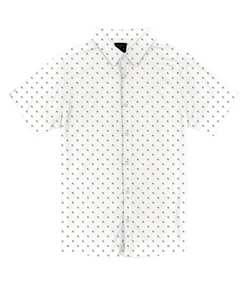 Camisa Masculina Em Viscose Diametro Branco