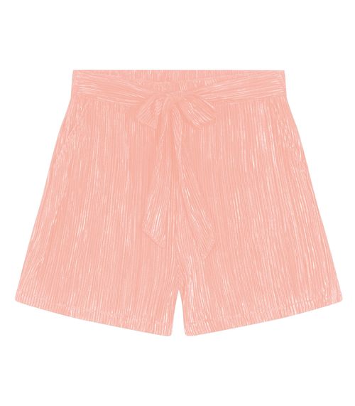 Shorts Feminino Plissado Endless Rosa