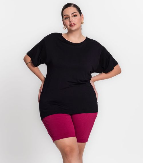 Bermuda Plus Size Em Bengaline Secret Glam Rosa