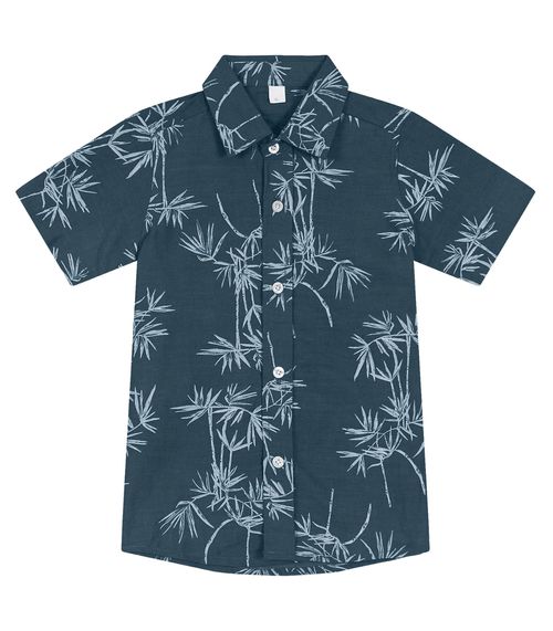 Camisa Infantil Masculina Estampada Trick Nick Azul