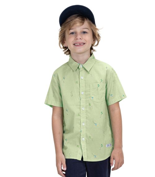 Camisa Infantil Masculina Balões Trick Nick Verde