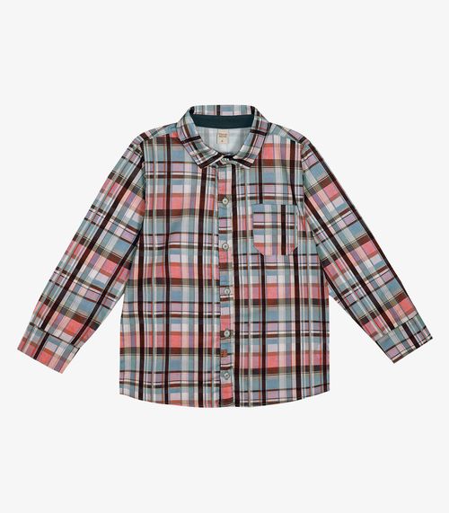 Camisa Infantil Manga Longa Xadrez Trick Nick Preto