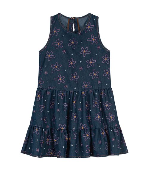 Vestido Jeans Infantil Denim Trick Nick Azul