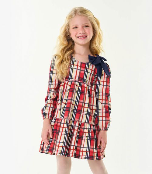 Vestido Infantil Manga Longa Trick Nick Vermelho