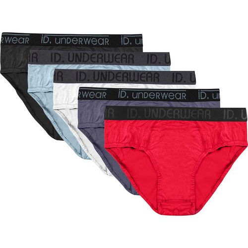 Kit 5 Cuecas Slip Elástico Aparente