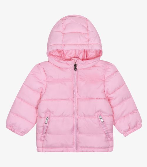 Jaqueta Puffer Infantil com Capuz Trick Nick Rosa