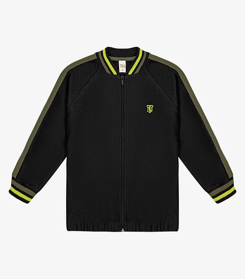 Jaqueta Bomber Infantil Masculina Trick Nick Preto