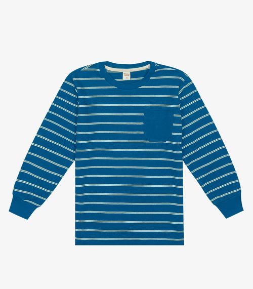 Camiseta Infantil Masculina Manga Longa Trick Nick Azul