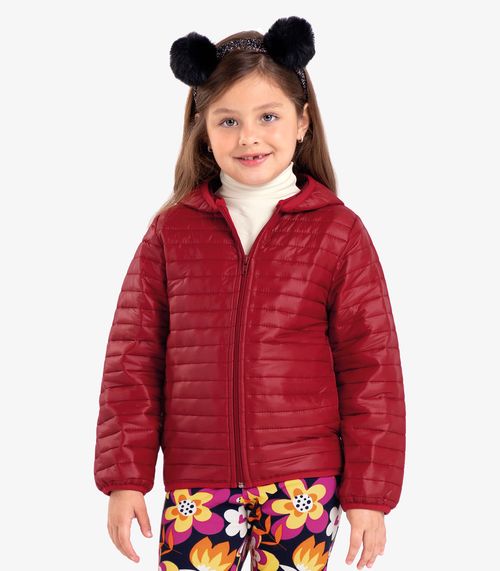 Jaqueta Infantil Feminina Em Microfibra Rovi Kids Vermelho