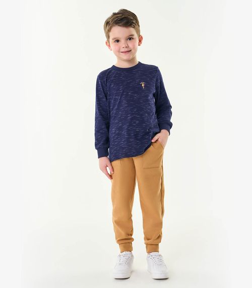 Calça Infantil Masculina Em Moletinho Trick Nick Marrom