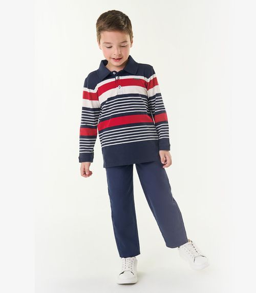 Calça Infantil Masculina Em Sarja Trick Nick Azul