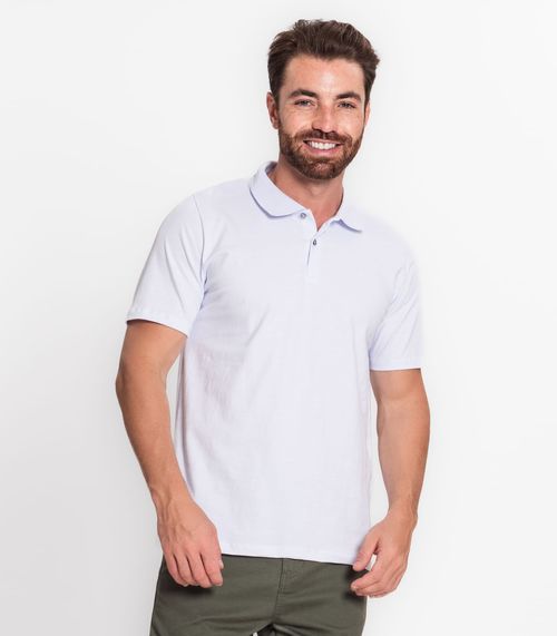 Polo Masculina Básica Piquê Diametro Branco