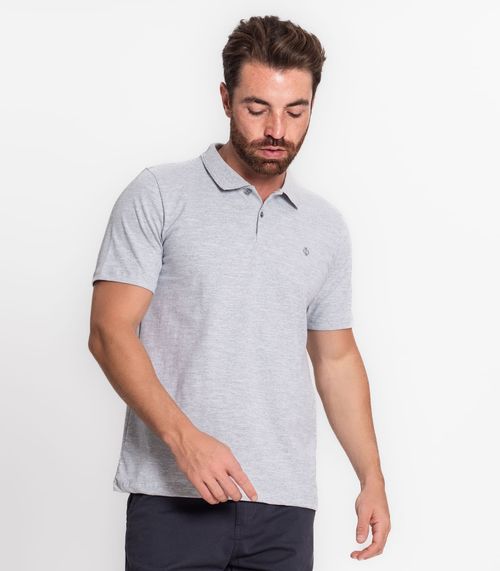 Polo Masculina Básica Piquê Diametro Cinza