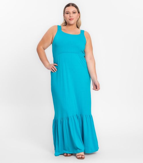 Vestido Longo Feminino Plus Size Secret Glam Verde