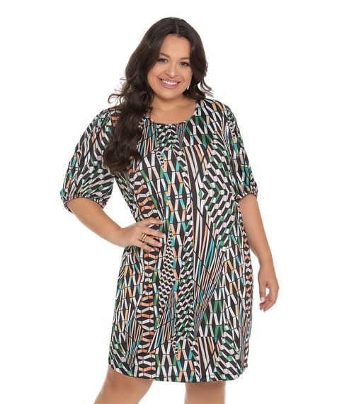 Vestido Plus Size Liganete Strong Secret Glam Preto