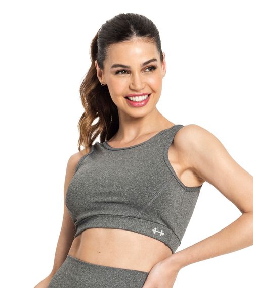 Top Feminino FTK Fitness Cinza