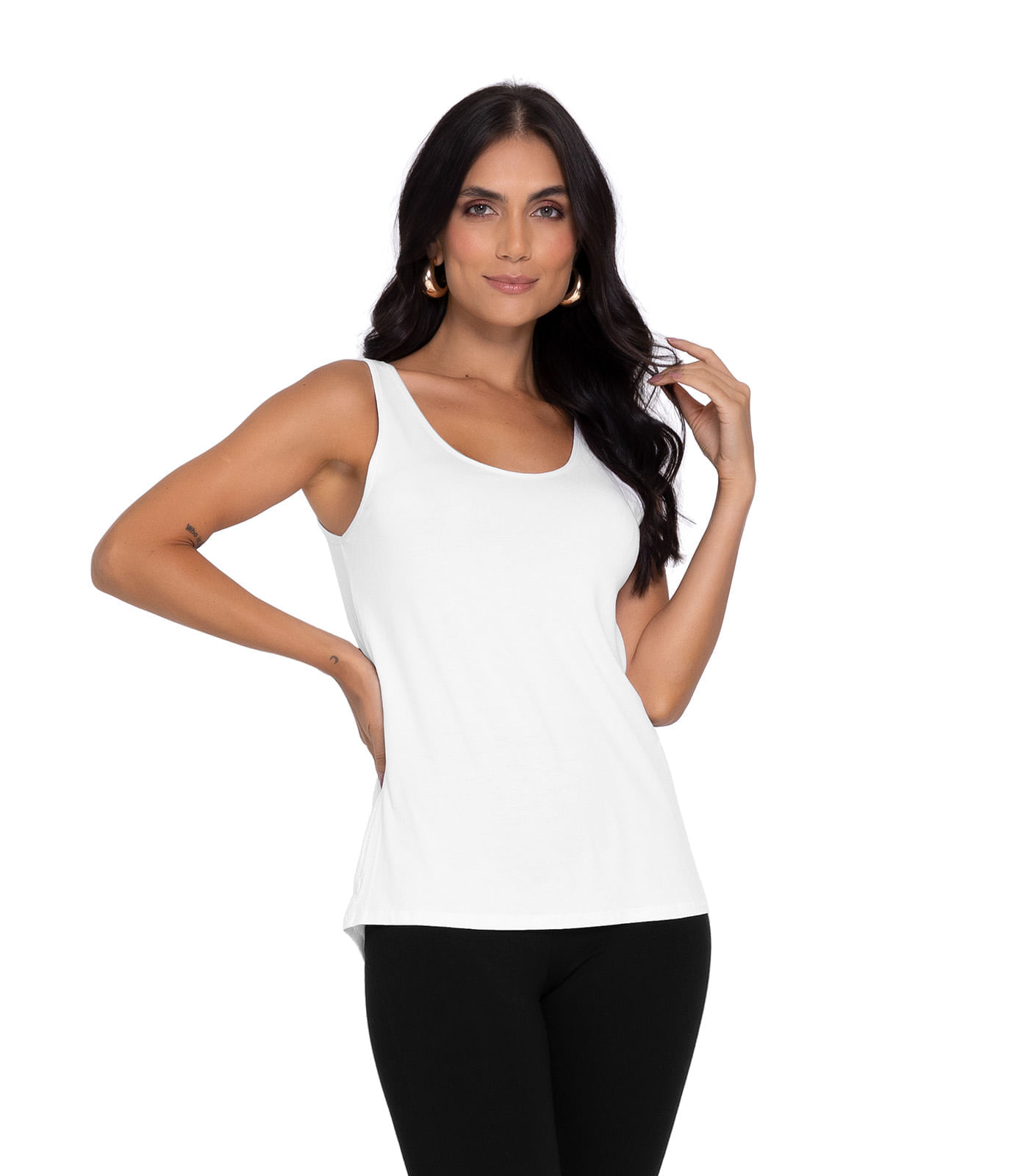 Regata Feminina Básica Rovitex Branco