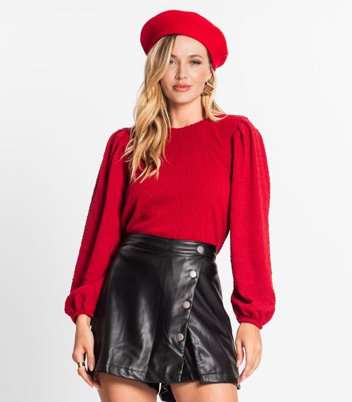 Blusão Feminino Em Tricot Pop Endless Vermelho