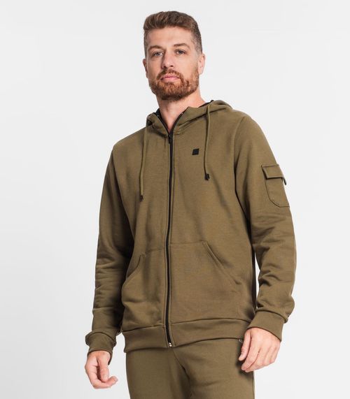 Jaqueta Masculina Com Capuz Diametro Verde