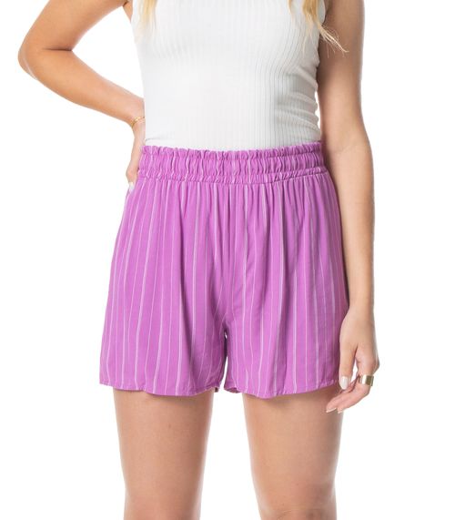 Shorts Feminino Listras Rovitex Roxo