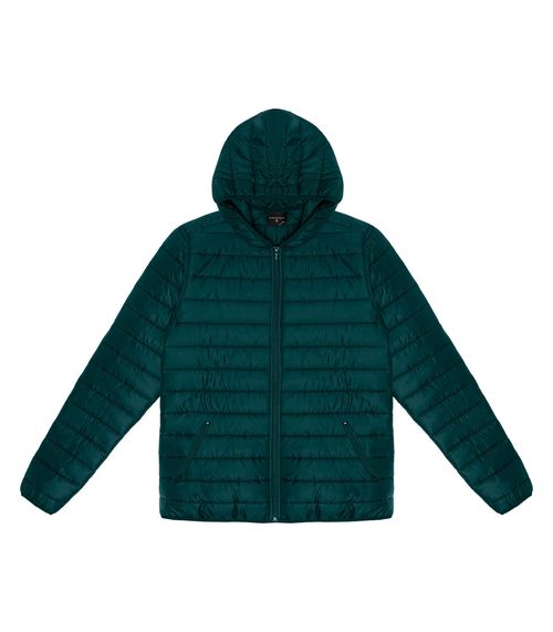 Jaqueta Puffer Masculina com Capuz Diametro Verde