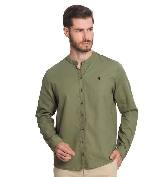 Camisa Manga Longa Tricoline Maquinetado Diametro Verde