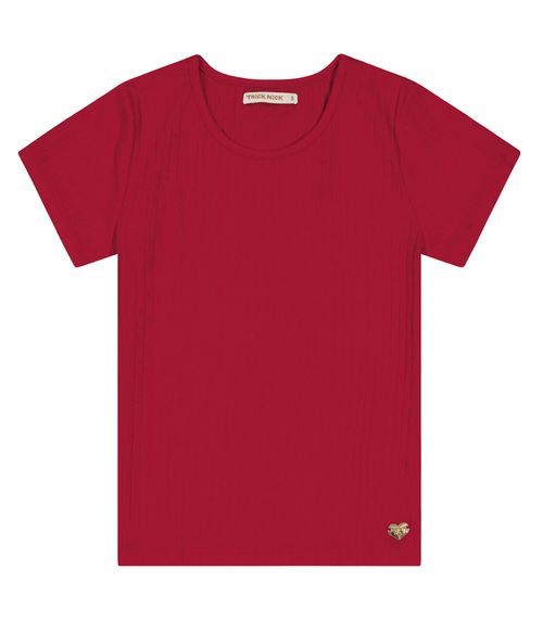 Blusa Infantil Feminina Canelada Trick Nick Vermelho