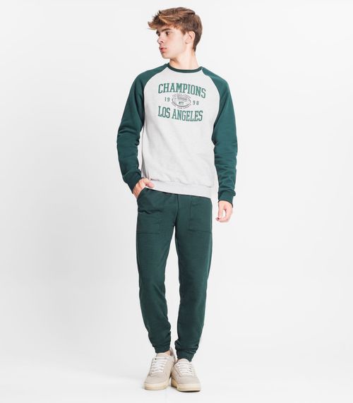 Calça Juvenil Masculina Em Moletinho Minty Verde