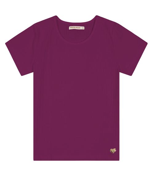 Blusa Infantil Feminina Canelada Trick Nick Roxo