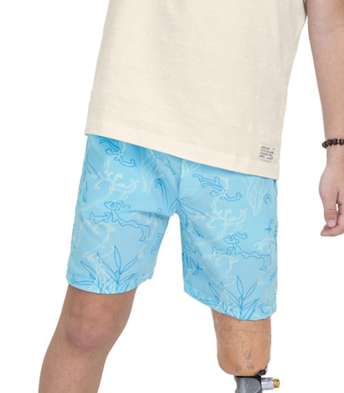 Bermuda Infantil Masculina Estampada Trick Nick Azul