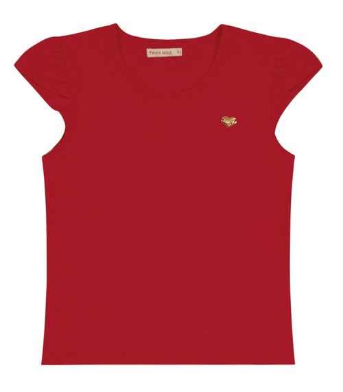 Blusa Infantil Feminina Cotton Leve Trick Nick Vermelho