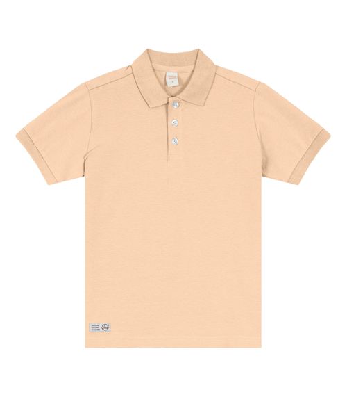 Camisa Polo Infantil Masculina Trick Nick Bege