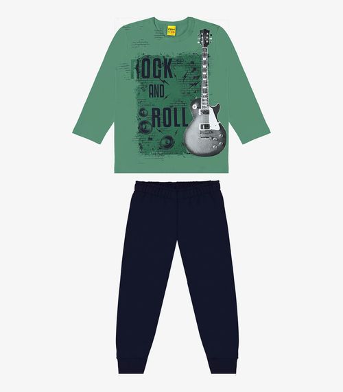 Conjunto Camiseta Manga Longa E Calça Rovi Kids Verde