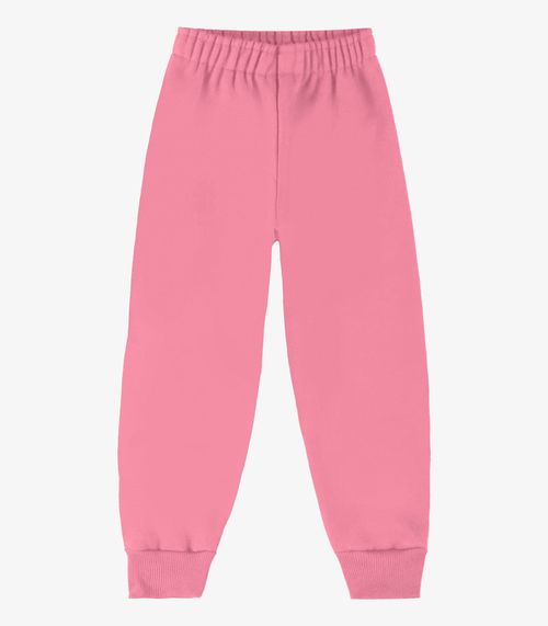 Calça Infantil Masculina Em Moletom Rovi Kids Rosa