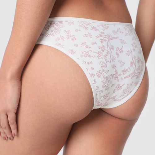 Kit 3 Calcinhas Delrio Gg Floral Bege/Rosa/Preto