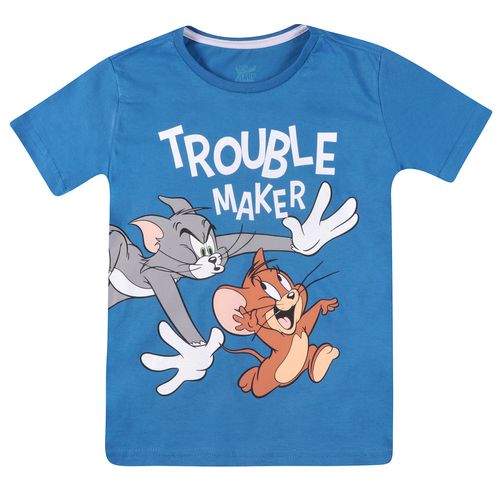 Camiseta Infantil Tom e Jerry Azul - Warner