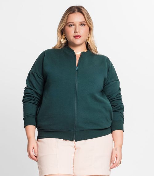 Jaqueta Feminina Plus Size Secret Glam Verde