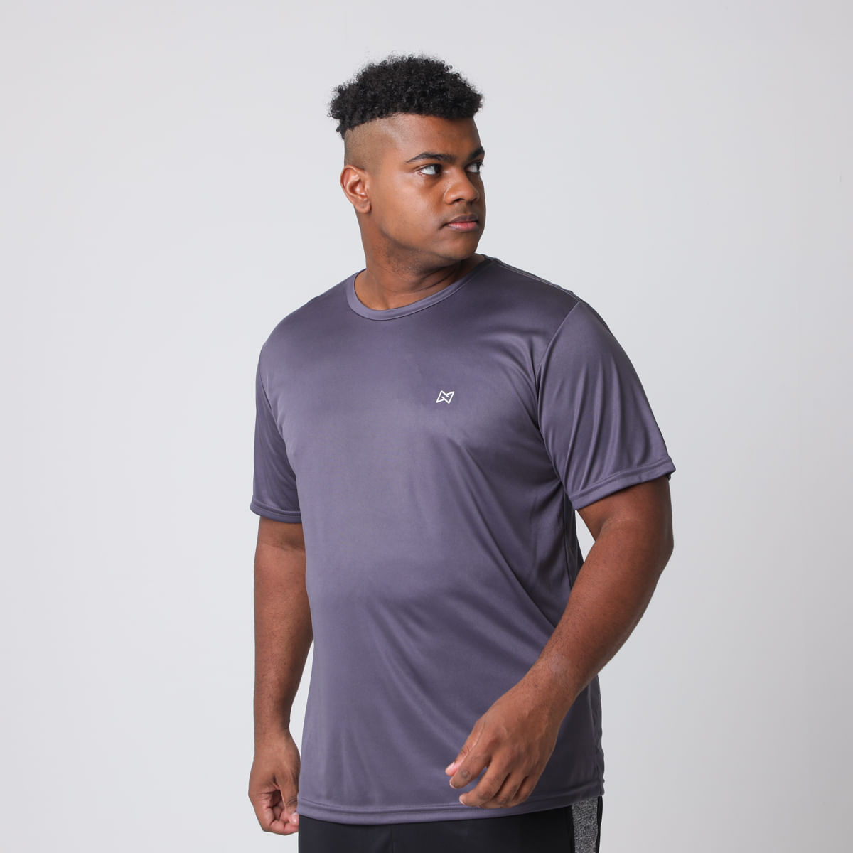 Camiseta Plus Size Manga Curta Dry Chumbo - Norton